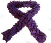 Hand Knitted Boutique Sassy Lace Ruffle Scarf Fashion Scarf Valentine's Day- Purple