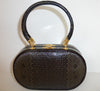 Thai Handbag - Black with Round Handles