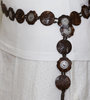 Coconut Shell Fashion Imprinted Flowers Belt, Valentine's Day Gift