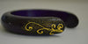 Deep Pupple Hand Painted Thai Mango Wood Bracelet Bangle
