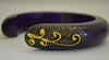 Deep Pupple Hand Painted Thai Mango Wood Bracelet Bangle